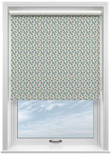 Land & Shore Seedling (Blackout), Teal - Twist&Fit Roller Blind
